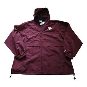 Texas A&M Aggies Maroon Light Weight Packable Jacket Champion Unisex L NWT